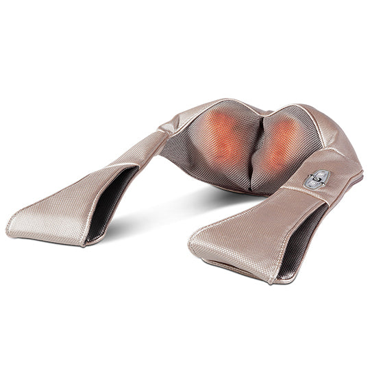 KUMFOR iTE Neck and Shoulder Massager with Adjustable Heat and Strap, Shiatsu 3D Electric Neck Massage, Suitable for Home and Office